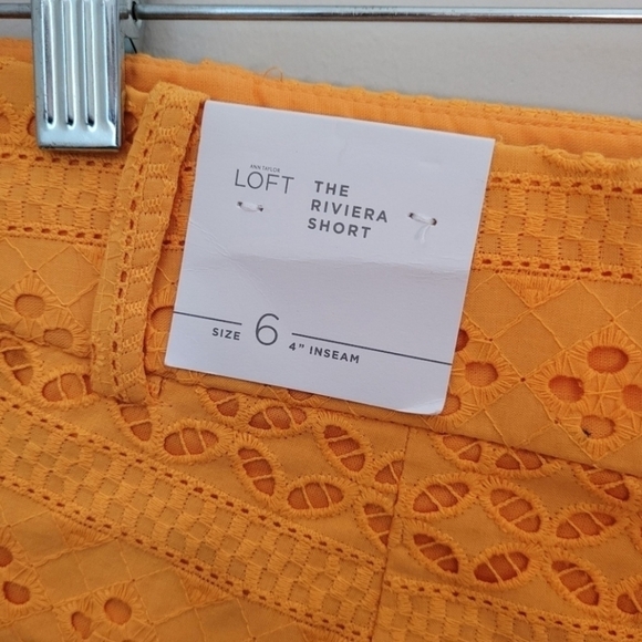 Ann Taylor LOFT Riviera 4" Inseam Eyelet Shorts . - Picture 4 of 6